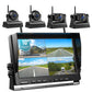 Fookoo 1080P 10" Magnetic Wireless Backup Camera 10" HD Split Screen Monitor,Rechargeable 2 Side View 2 Rear View Cameras,Low Consumption 1-Min DIY Install No Drilling for RV Trailer Truck DCX104