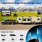 Fookoo Dual Magnetic Solar Wireless Backup Camera, 7" DVR Monitor with BSD HD 1080P Portable 2 Rear View Cameras Night Vision Waterproof for Truck Trailer Pickup RV Camper Trailer Tractor DTC702