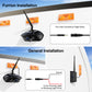 Fookoo HD 10" Wireless 4 RV Backup Camera System for Furrion Pre-Wired RV Truck Trailer, 10" IPS Monitor, 2 Side View 2 Rear View Cameras, Split Screen IR Night Vision Recording Waterproof - D10Y4