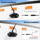 Fookoo 1080P 10" Wireless RV Backup Camera System for Furrion Pre-Wired RV Truck Trailer, 10" HD IPS Monitor & 2 Rear View Cameras, Dual Split Screen IR Night Vision Recording Waterproof - D10Y2