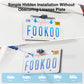 Fookoo HD 1080P 7-inch Wireless Backup Camera, 7" Split Screen Monitor + Rear View Licence Plate Camera, DIY Guide Lines Wide Angle IP69 Waterproof Easy to Install for Car Pickup Van SUV - DW7CT