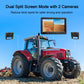 Fookoo 7" AHD 1080P Wired Backup Dual Camera System, Waterproof Vibration-Proof Rear View Cameras IR Night Vision for Tractor/Excavator/Harvester/Bulldozer/Crop Sprayer/Agricultural Equipment - DY702
