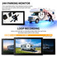 Fookoo AHD 1080P Wired 4 Backup Camera System, 10.1" Touchscreen Monitor Blind Spot Detection Vibration-Proof 10G Cameras for Tractor Trailer Excavator Skid Steer Harvester RV DVR MP3 MP5 Waterproof