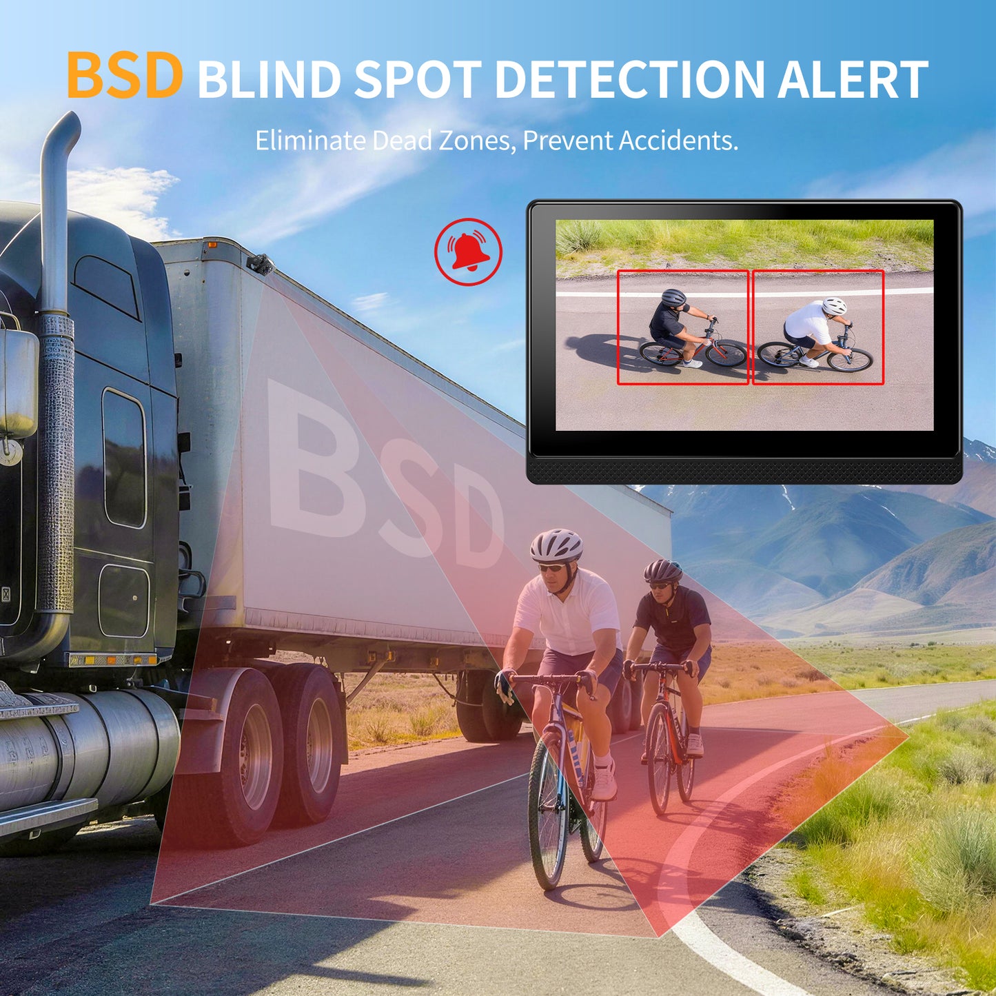 Fookoo 1080P AHD Wired Backup Camera System, 7" Touchscreen Monitor Blind Spot Detection 10G Vibration-Proof Rear Camera for Tractor Truck Excavator Caravan Skid Steer Harvester MP3 MP5 Waterproof DVR