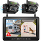 Fookoo Dual Magnetic Solar Wireless Backup Camera, 7" DVR Monitor with BSD HD 1080P Portable 2 Rear View Cameras Night Vision Waterproof for Truck Trailer Pickup RV Camper Trailer Tractor DTC702